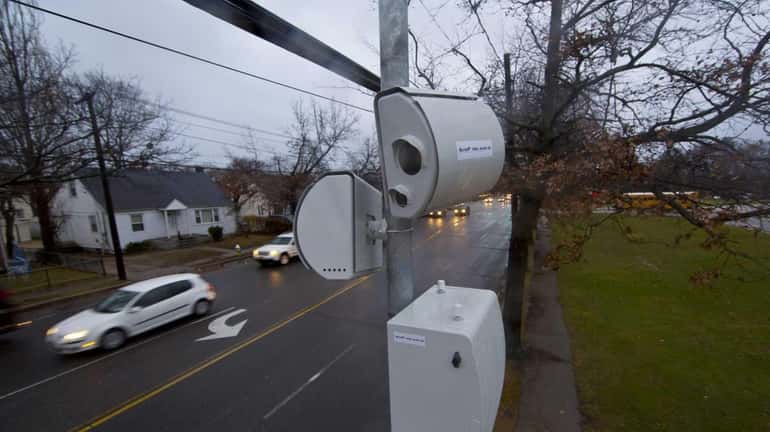 School speed cameras are shown on Jerusalem Avenue in Uniondale...