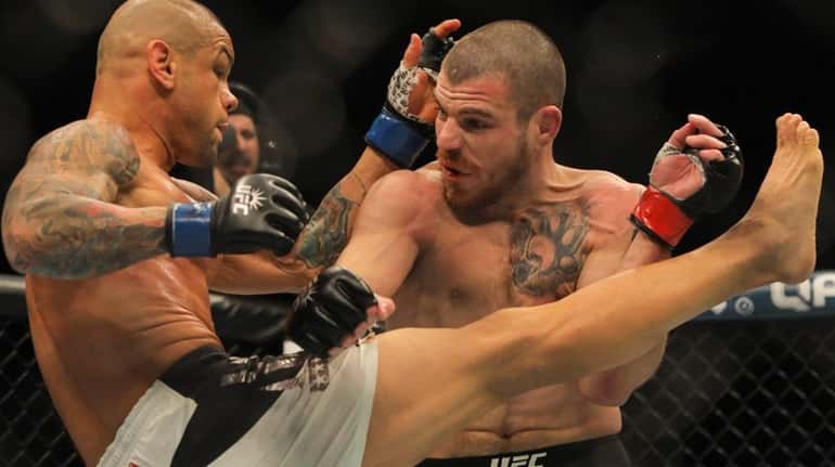 Catchweight Jim Miller, right, defeated Thiago Alves by unanimous decision...