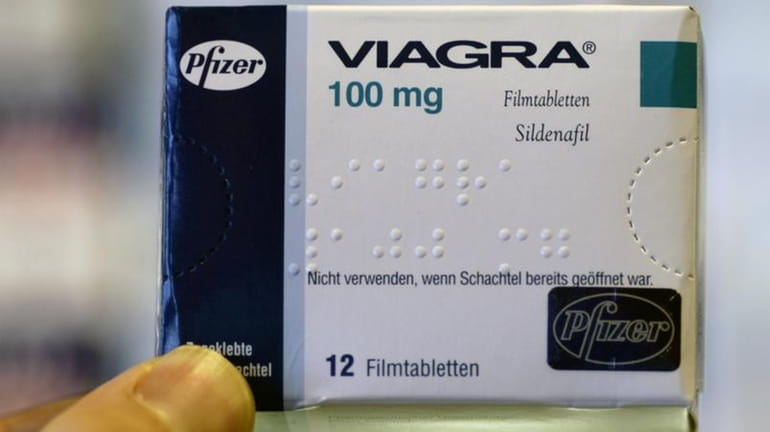 A package of Viagra is pictured in Hamburg, Germany on...