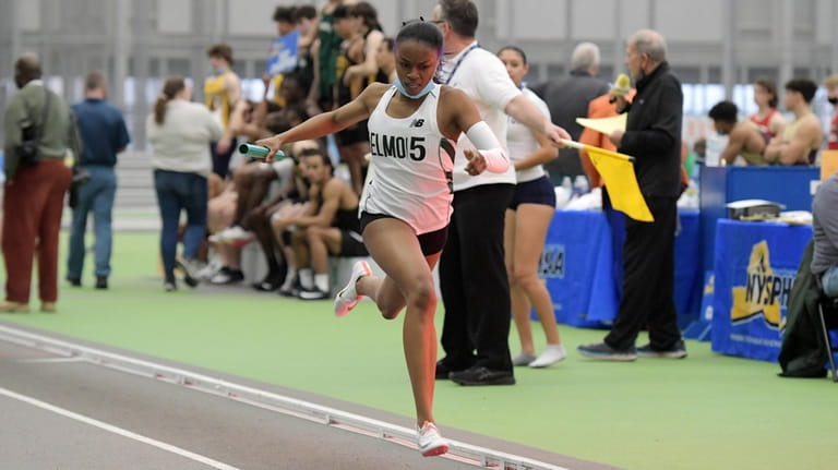 Elmont's Ashley Fulton at the 2022 state indoor track and...