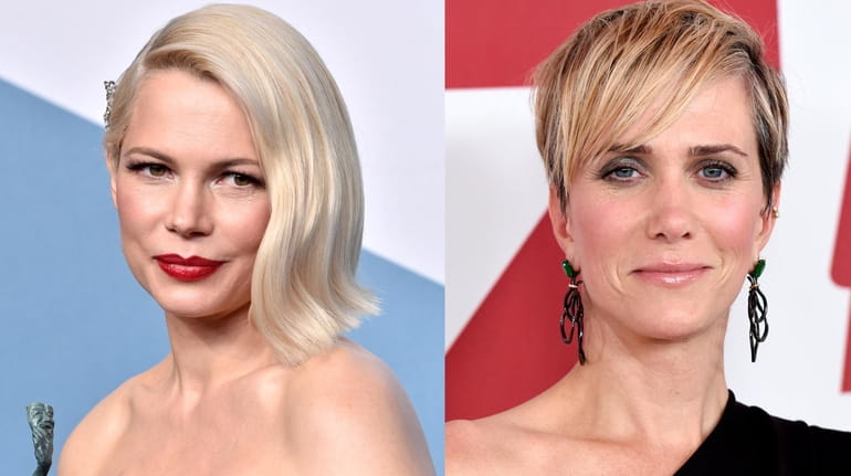 Michelle Williams, left, and Kristen Wiig appear in a composite...