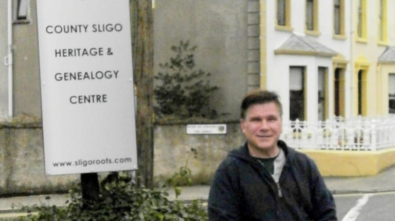 Gregory Noone sits in front of the County Sligo Heritage...