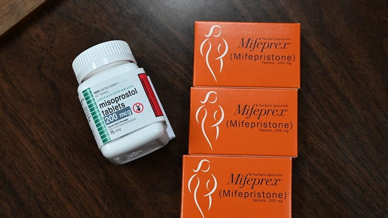 Mifepristone and misoprostol, the two drugs used in a medical abortion....