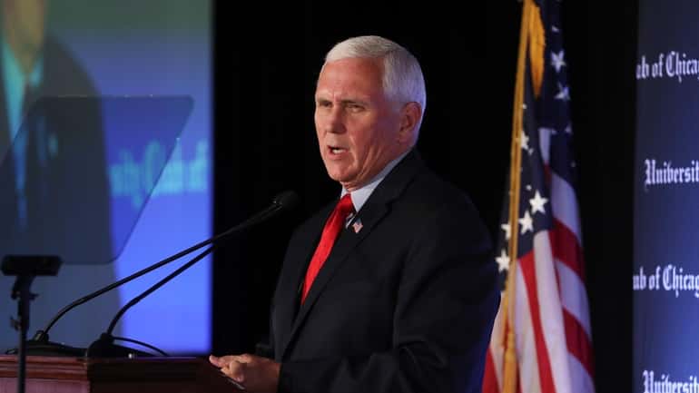 Former Vice President Mike Pence made a fleeting reference to...
