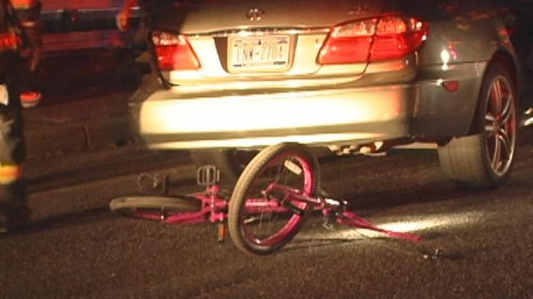 The scene of a hit-and-run accident in Bellport Saturday night...