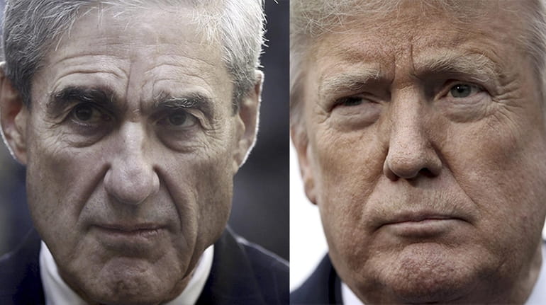 Special counsel Robert Mueller and President Donald Trump.