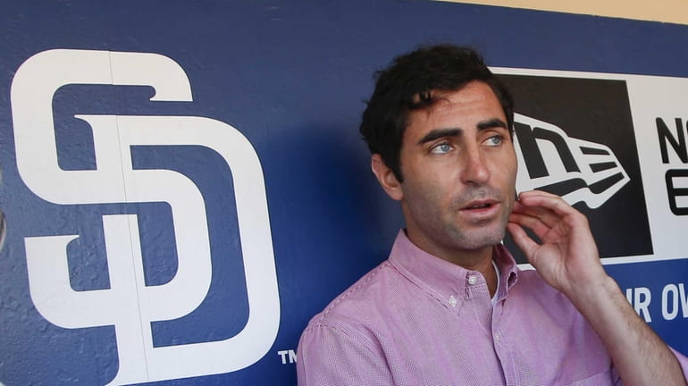 San Diego Padres general manager A.J. Preller ponders a question...