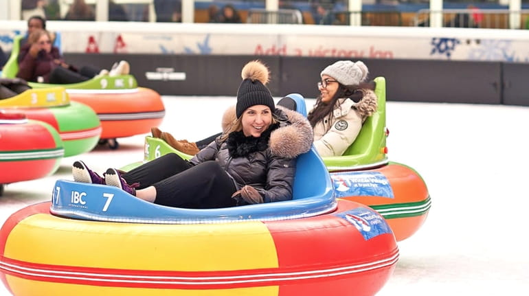 Bumper cars on ice are among the seasonal things to...