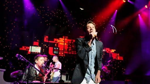Nate Ruess of the band fun. performs at Radio City...