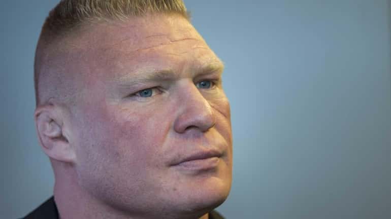 Former UFC heavyweight champion Brock Lesnar pauses for a photo...