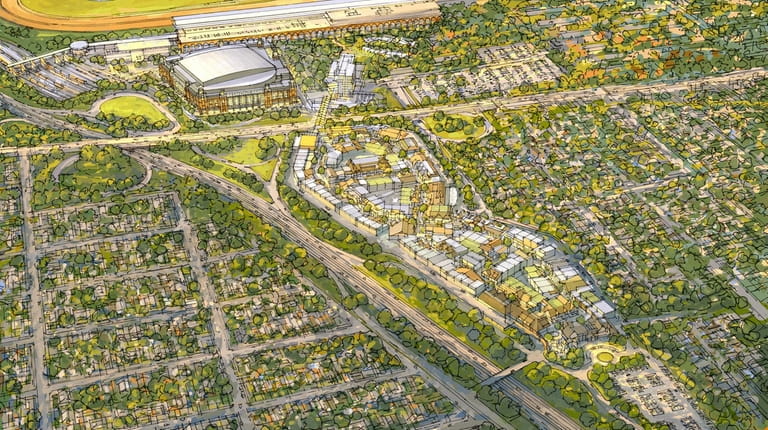 Rendering of the Belmont Park site