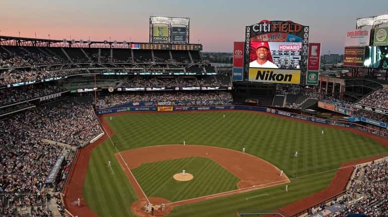 An aerial view of Citi Field in 2016.