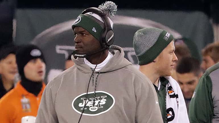 New York Jets head coach Todd Bowles on the sidelines...