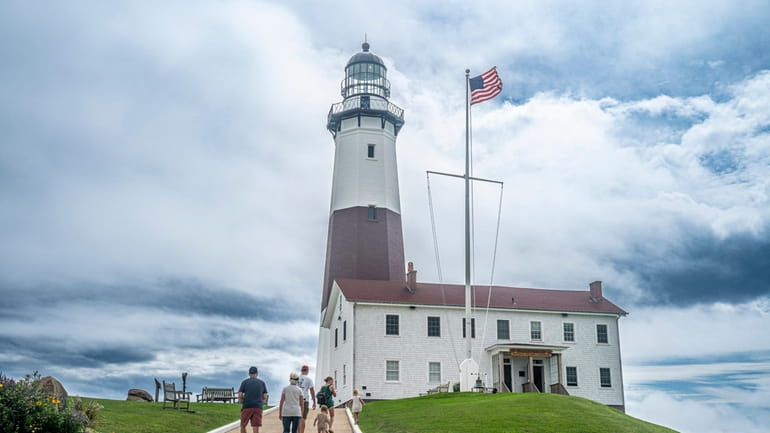 The Montauk Point Lighthouse, shown Wednesday, recently underwent a two-year, $44...