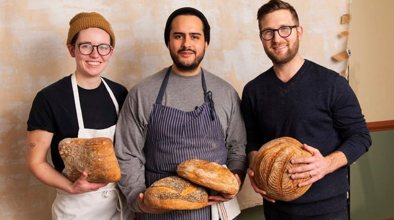 Left to right: Ren Crook, baker, Carlos Barbosa, head baker,...