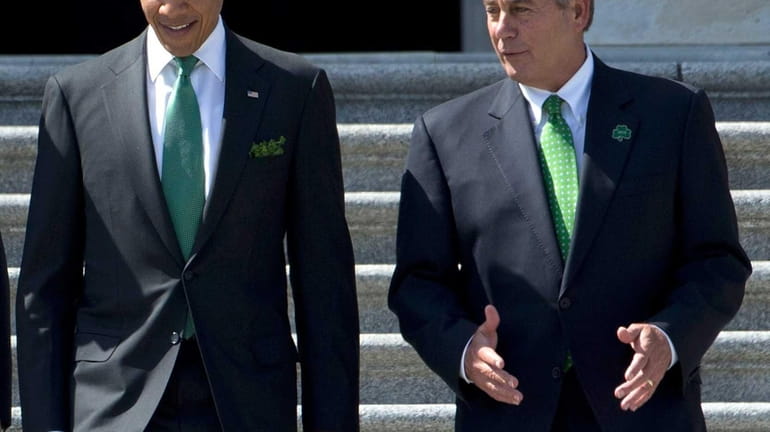 President Barack Obama with Speaker of the House John Boehner...