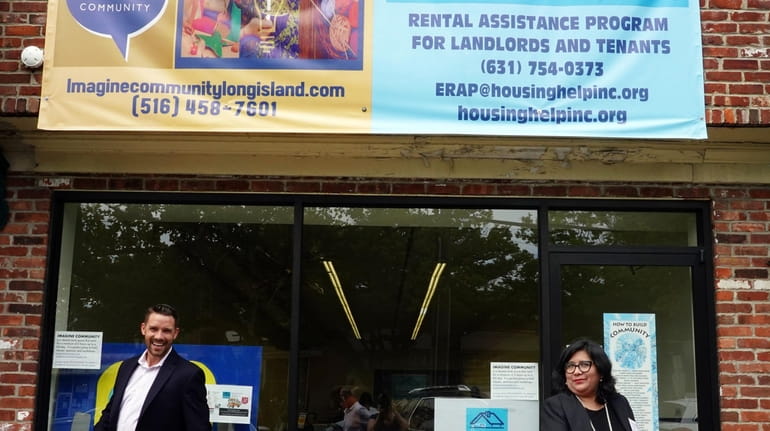 At the grand opening of Huntington's Emergency Rental Assistance Program...
