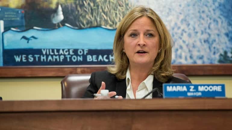 Westhampton Beach Mayor Maria Moore said the sewer project is...
