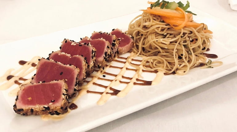 Sesame seared tuna at 46 Locust, a new kosher restaurant...