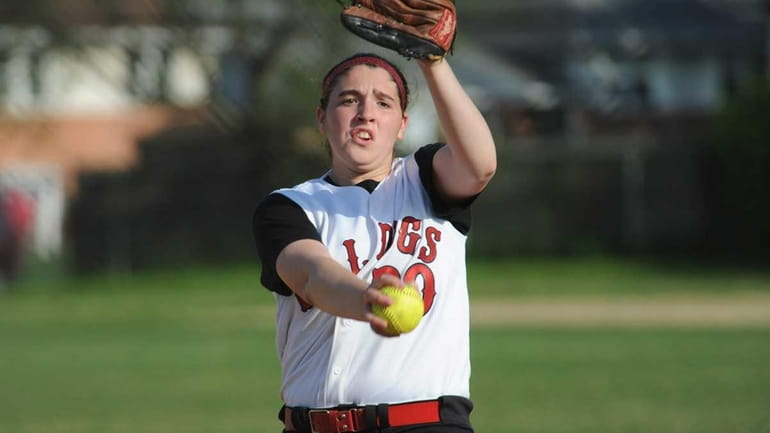 Alannah Basile pitches a complete game for Island Trees. (May...