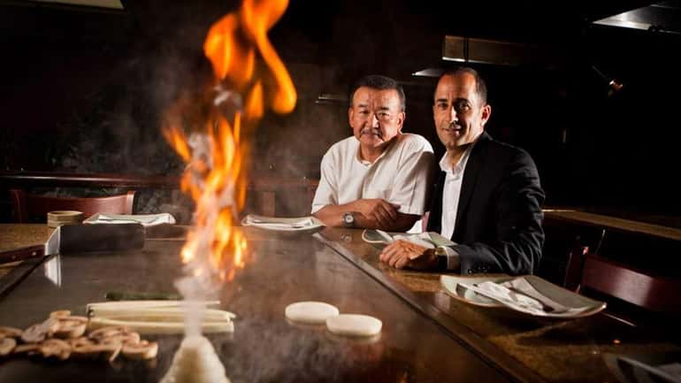 Shiro of Japan restaurant owners Hiro Ishikawa and Peter Faccibene...