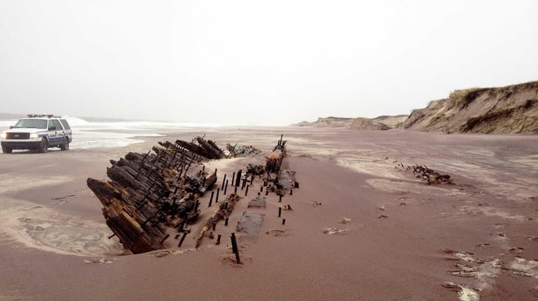 The high waves pushed ashore by superstorm Sandy leveled the...