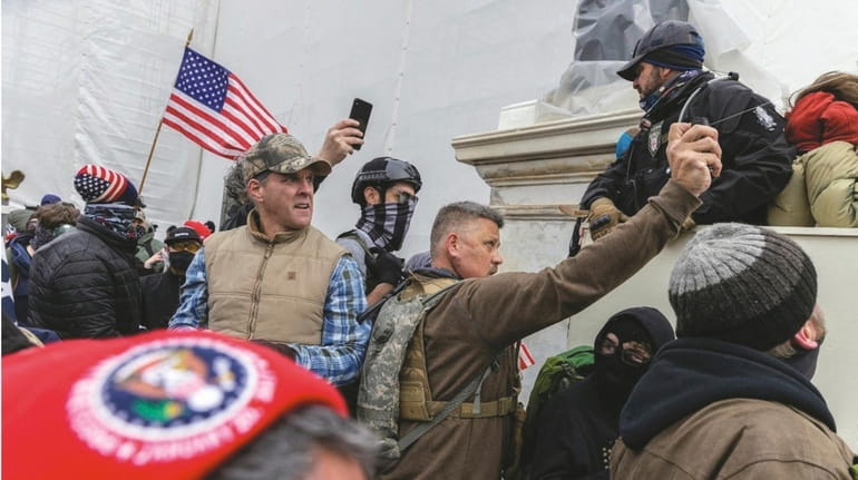 Christopher Worrell is identified in photographs from the U.S. Capitol riot...
