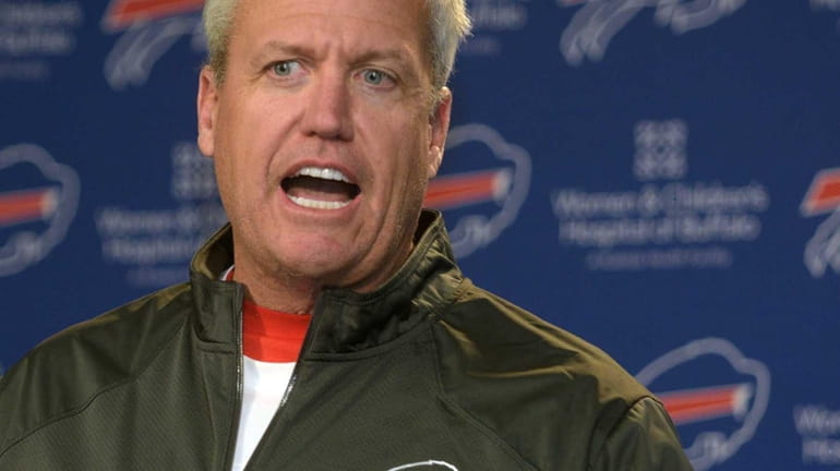 Buffalo Bills head coach Rex Ryan responds to a question...