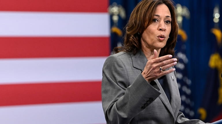 Vice President Kamala Harris delivers a speech on healthcare at...