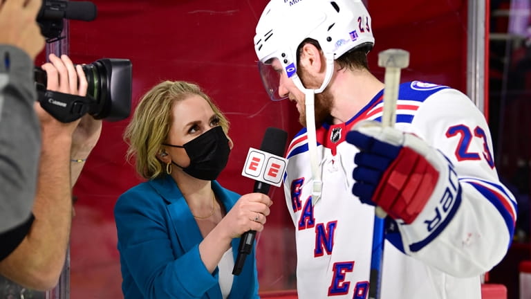 ESPN's Emily Kaplan during game seven of the second round...