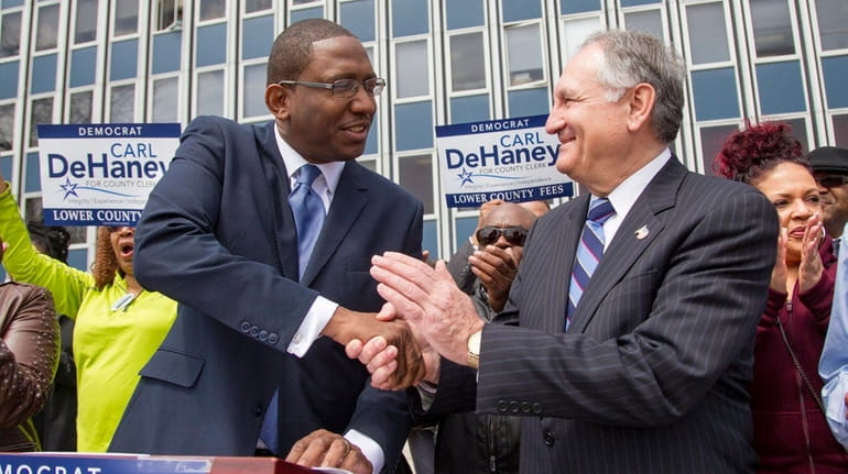 Nassau Comptroller and candidate for county executive George Maragos announces...