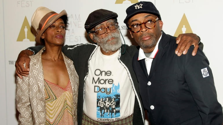 Director Spike Lee, right, and his with sister, screenwriter Joie...