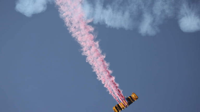 U.S. Army Golden Knights Parachute Team at the Bethpage Air...