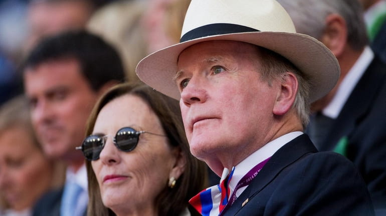Alltech CEO Pearse Lyons sits in the official gallery during...