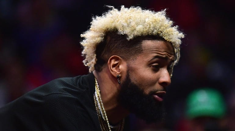 Giants receiver Odell Beckham Jr. at the Clippers-Thunder game at...