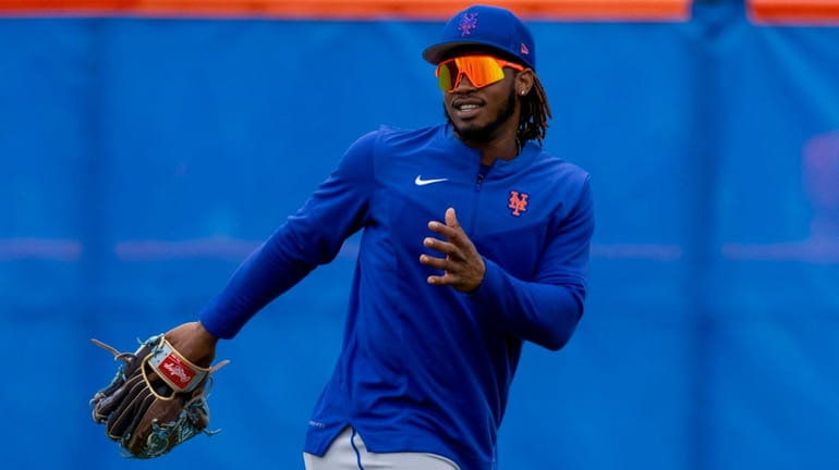 Mets outfielder Khalil Lee at spring training camp on March 15,...