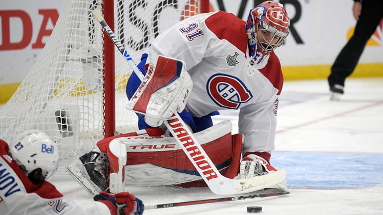 In this Wednesday, July 7, 2021 file photo, Montreal Canadiens...