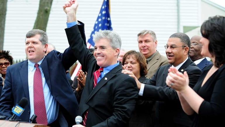 Steve Bellone announces his candidacy for Suffolk County Executive. (April...