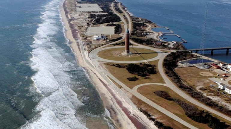 An aerial view of Robert Moses State Park on Nov....