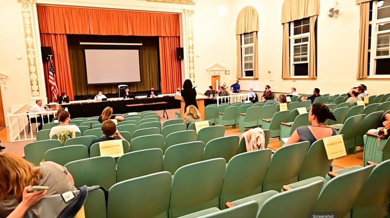 The Smithtown school board meeting on June 8.