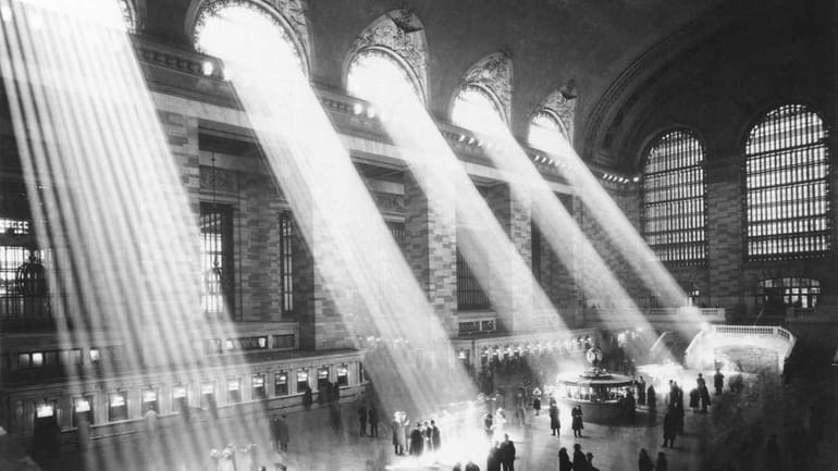 Sunlight streams through the windows in the concourse at Grand...