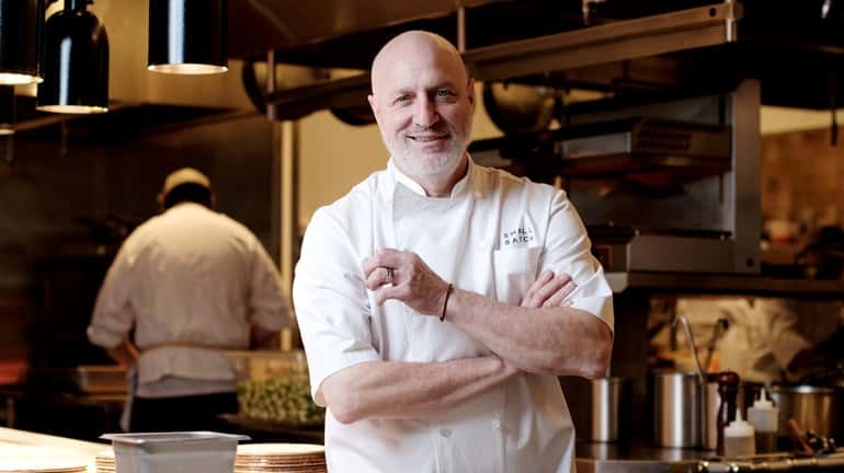 Chef Tom Colicchio in the kitchen of his restaurant Small...
