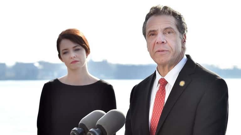 Lindsey Boylan, left, and Gov. Andrew M. Cuomo in Battery...
