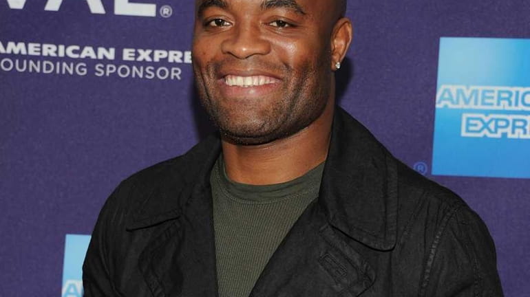 UFC middleweight champion Anderson Silva attends the premiere of his...