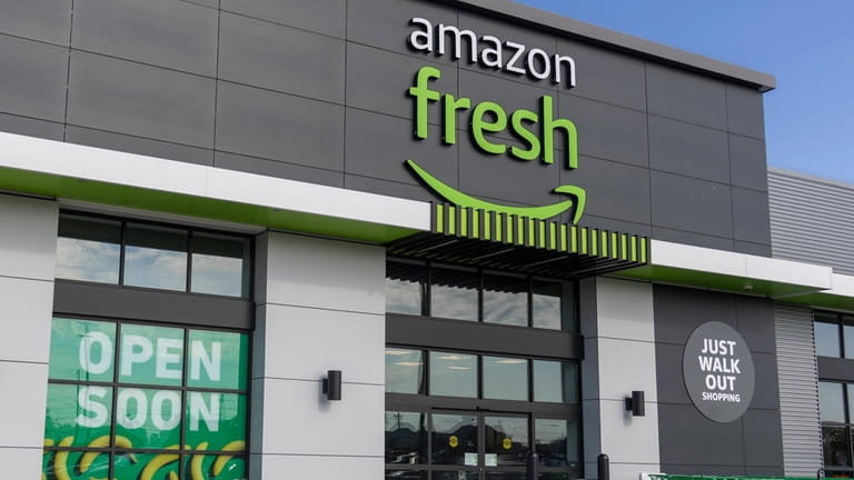 The exterior of the Amazon Fresh in Oceanside.