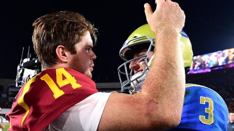USC's Sam Darnold, left, and UCLA's Josh Rosen could be...
