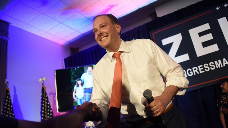 Republican supporters of Rep. Lee Zeldin kick off his re-election campaign...