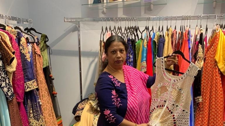 Poonam Jain, 59, owns Vastra Indian boutique in Hicksville. 