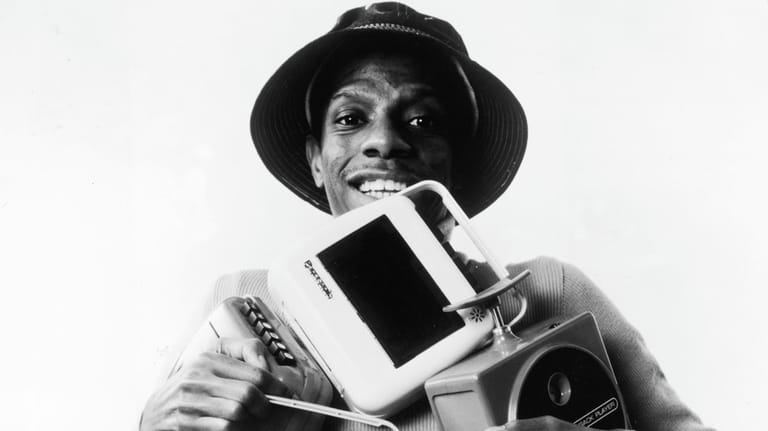 "Good Times" star Jimmie Walker in an ad for portable 8-track...