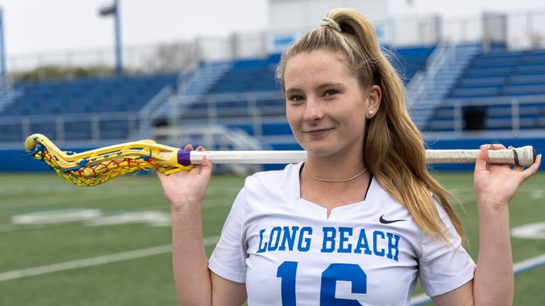 Long Beach girls lacrosse player Delaney Radin at Long Beach...